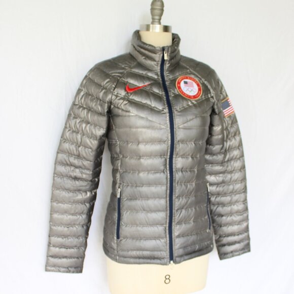 Nike Team USA Olympic Aeroloft Summit 800 Down Puffer Jacket Graphite Gray - Picture 6 of 11
